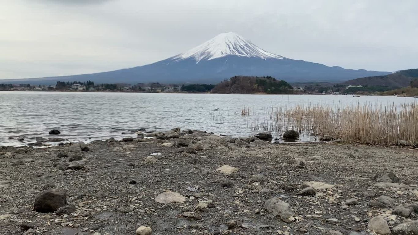 Le mont Fuji au bord du lac